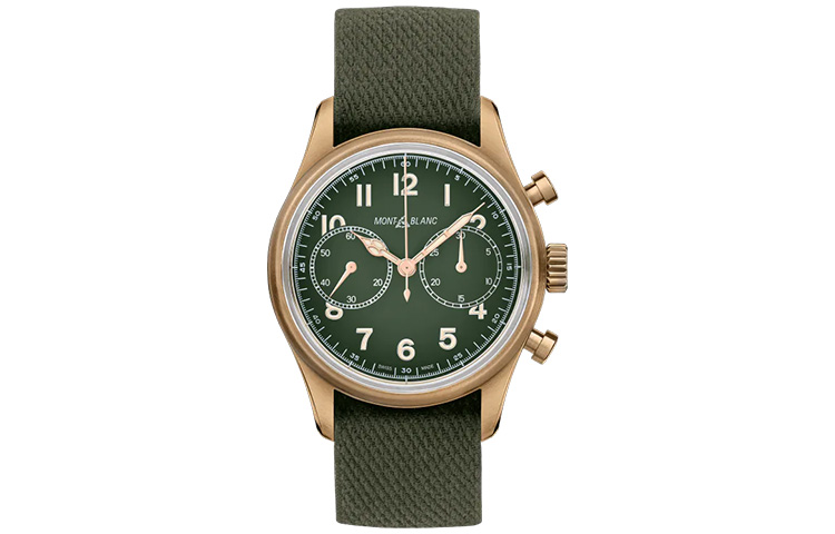 Мужские часы с автоматическим механическим механизмом Montblanc, 42 мм, зеленый циферблат, медный корпус, тканевый ремешок
Мужские часы с автоматическим механическим механизмом Montblanc, 42 мм, зеленый циферблат, медный корпус, тканевый ремешок