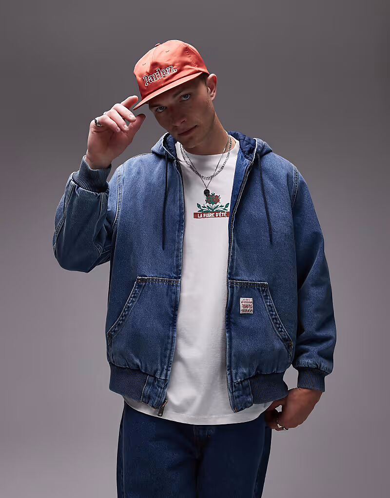 Джинсовая куртка-бомбер с капюшоном Levi's Workwear Capsule Potrero, свободный крой, цвет: средний
Джинсовая куртка-бомбер с капюшоном Levi's Workwear Capsule Potrero, свободный крой, цвет: средний