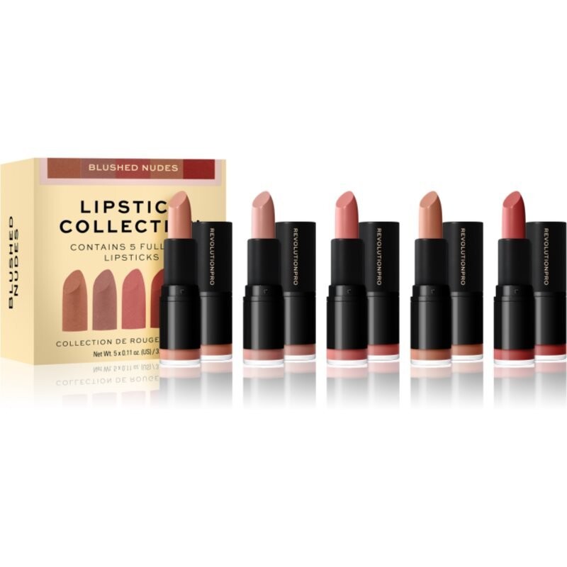 Коллекция помад Revolution PRO Lipstick Collection Подарочный набор помад для губ Velvet оттенка Blushed Nudes 5x3,2 г
Коллекция помад Revolution PRO Lipstick Collection Подарочный набор помад для губ Velvet оттенка Blushed Nudes 5x3,2 г