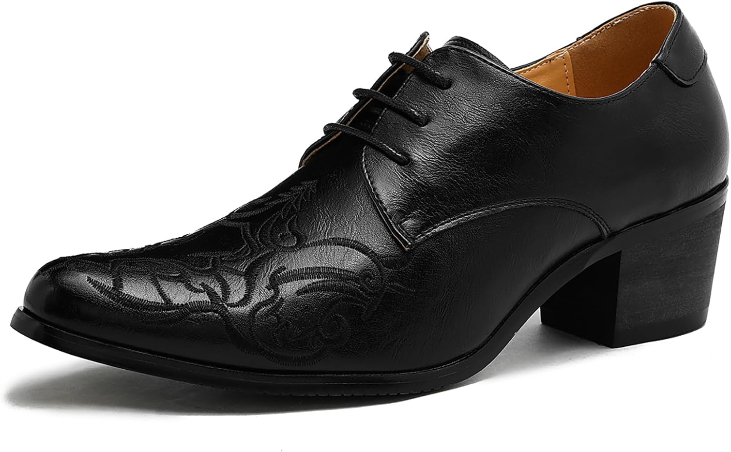 Мужские ретро-оксфорды с вышивкой, массивным каблуком, модные, с шнуровкой, заостренным носком, с кожаными вставками, на блочном каблуке, противоскользящие, для делового и повседневного ношения Twodnawk, черный
Мужские ретро-оксфорды с вышивкой, массивным каблуком, модные, с шнуровкой, заостренным носком, с кожаными вставками, на блочном каблуке, противоскользящие, для делового и повседневного ношения Twodnawk, черный