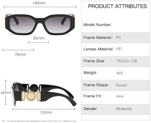 Модные винтажные солнцезащитные очки для женщин и мужчин для вечеринок, сексуальные, для отдыха на природе, стильные, с зеркальными линзами MTZJH, Black Black
Модные винтажные солнцезащитные очки для женщин и мужчин для вечеринок, сексуальные, для отдыха на природе, стильные, с зеркальными линзами MTZJH, Black Black
