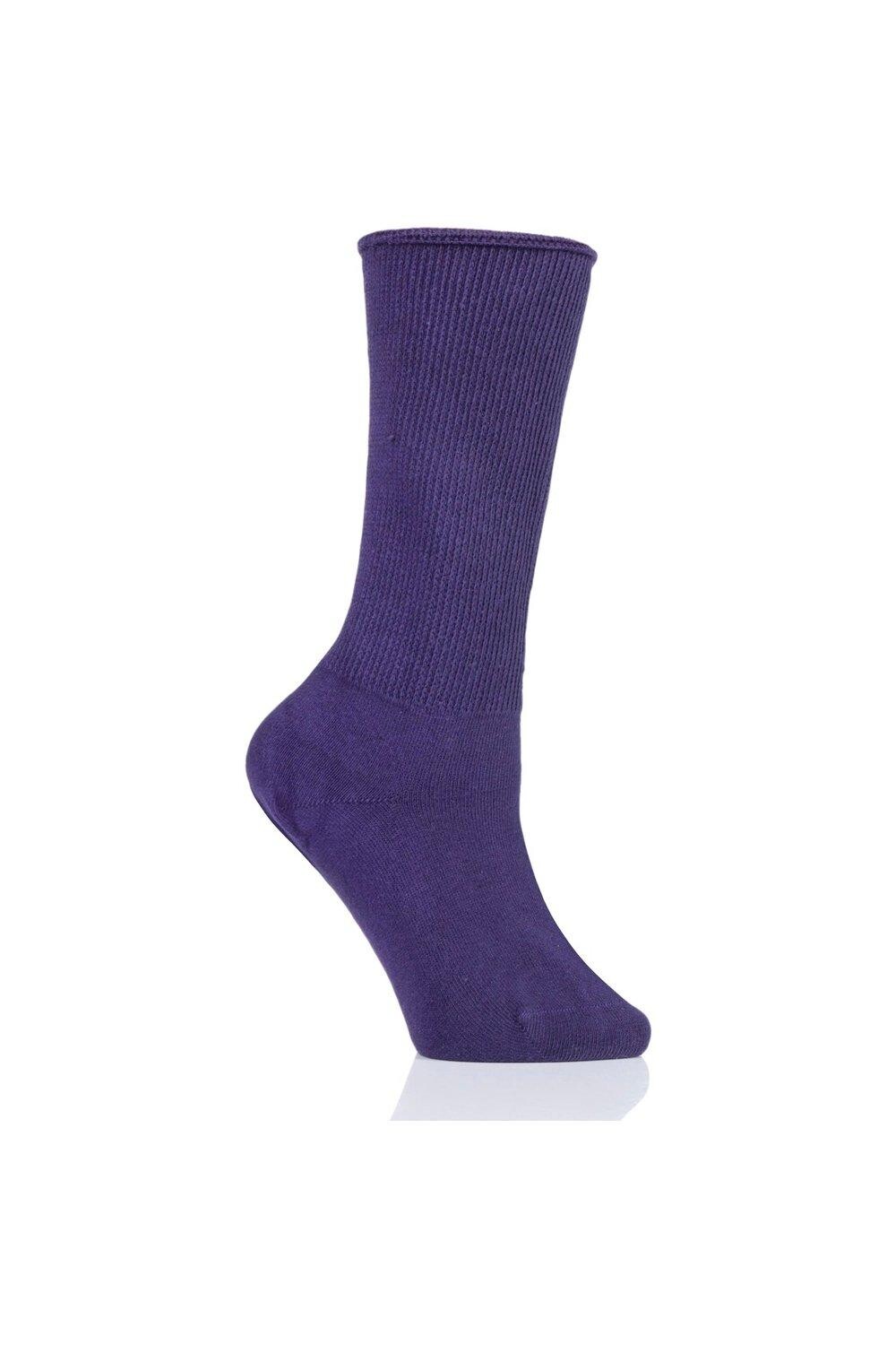 1 пара очень широких хлопковых носков Footnurse Edema SOCKSHOP Iomi, фиолетовый 
1 пара очень широких хлопковых носков Footnurse Edema SOCKSHOP Iomi, фиолетовый