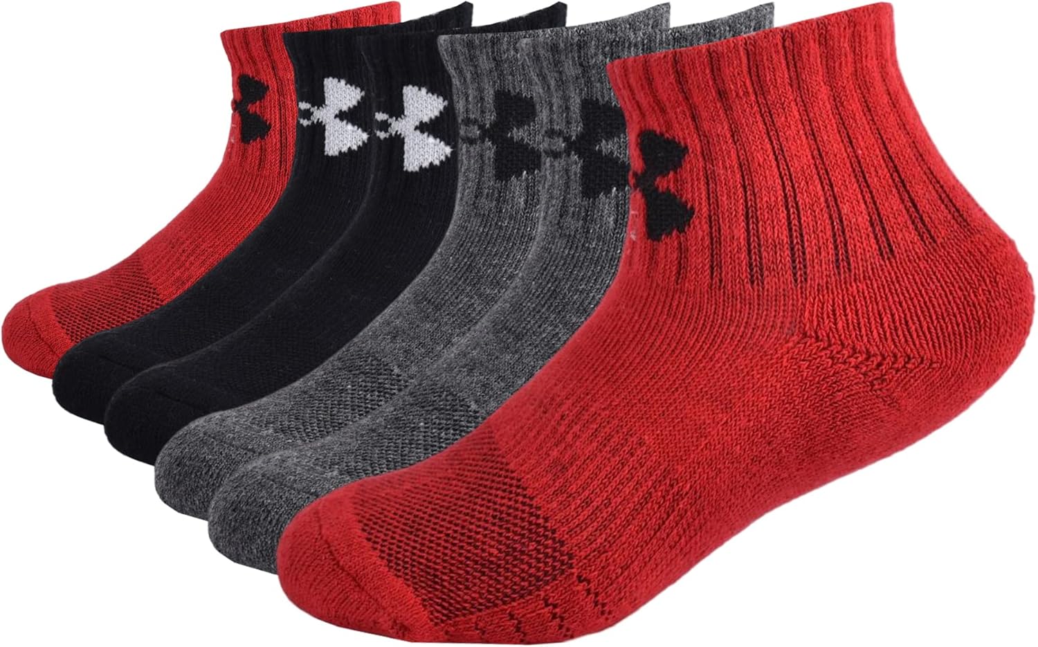 Детские четвертные носки Under Armour для мальчиков (мультипак), Red
Детские четвертные носки Under Armour для мальчиков (мультипак), Red