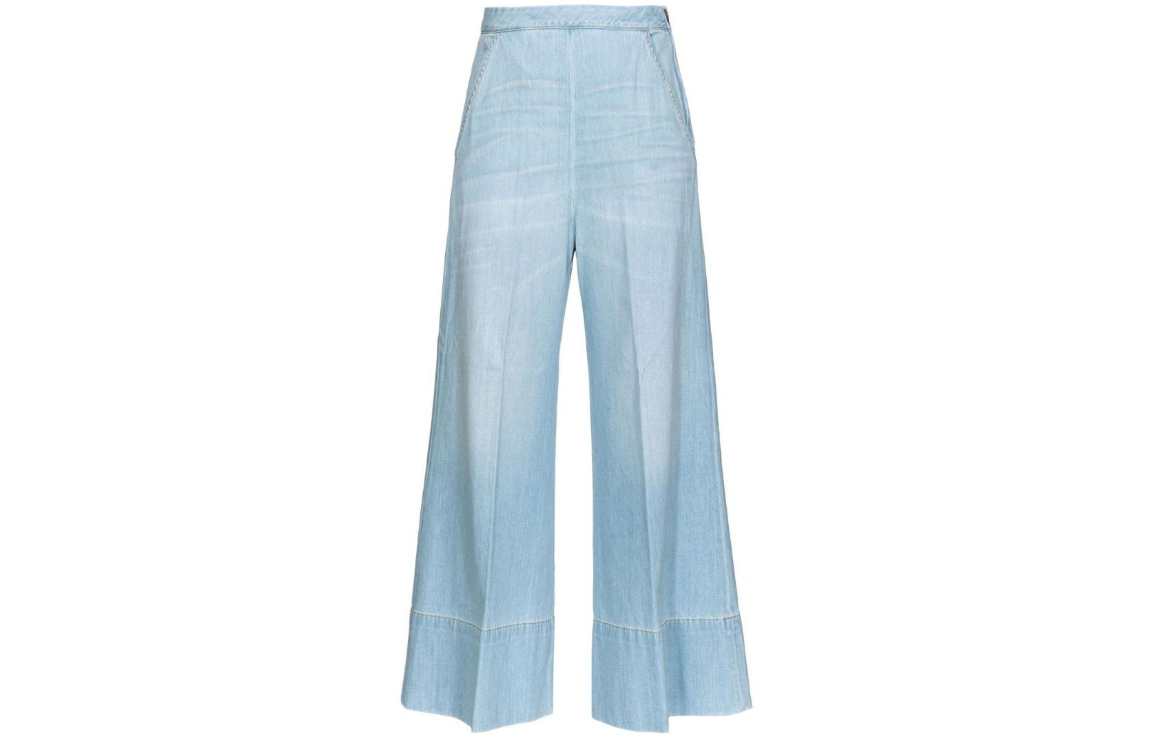 Широкие брюки с вышитым логотипом PINKO, светло-голубые
Широкие брюки с вышитым логотипом PINKO, светло-голубые