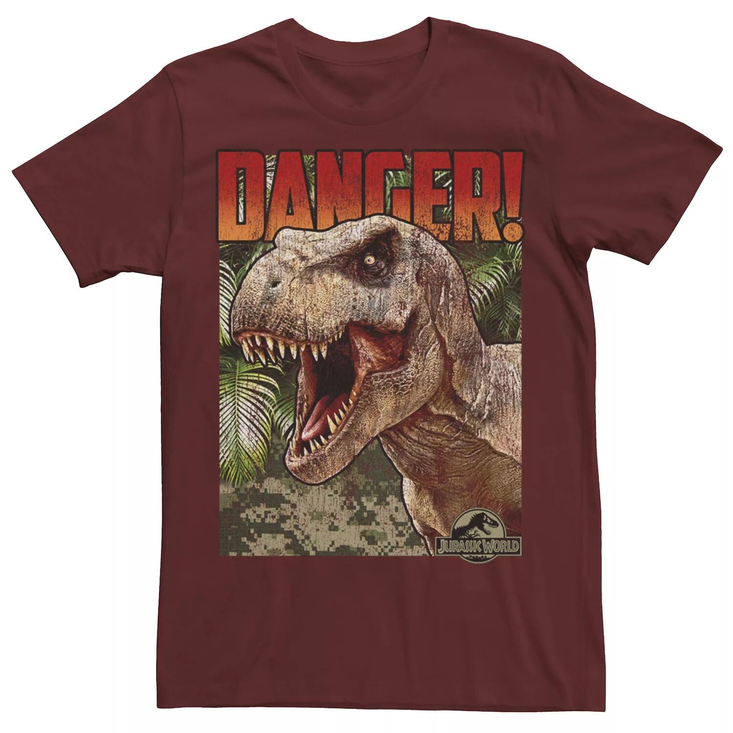 Мужская футболка Jurassic World Danger T-Rex с графическим плакатом в стиле ретро Licensed Character
Мужская футболка Jurassic World Danger T-Rex с графическим плакатом в стиле ретро Licensed Character