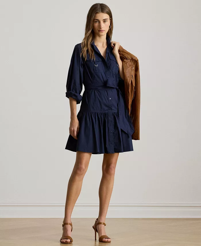 Женское платье из хлопковой смеси с пряжкой Lauren Ralph Lauren, синий
Женское платье из хлопковой смеси с пряжкой Lauren Ralph Lauren, синий