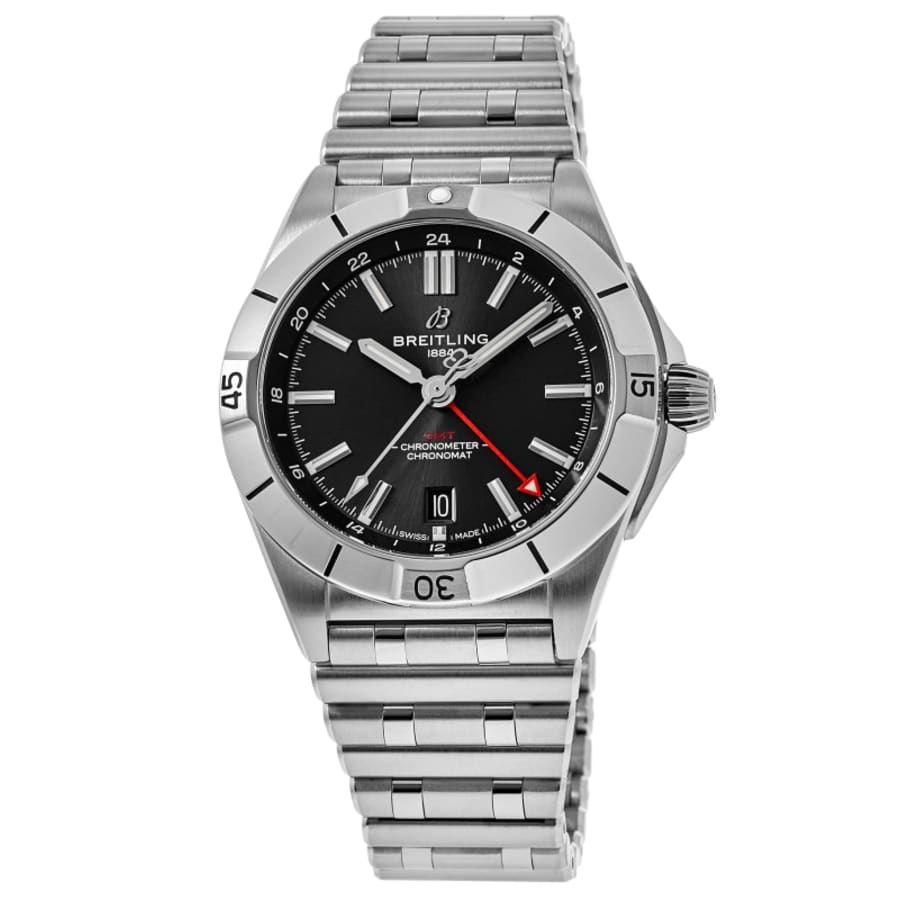 Мужские часы Breitling Chronomat Automatic GMT 40 с черным циферблатом и сталью A32398101B1A1
Мужские часы Breitling Chronomat Automatic GMT 40 с черным циферблатом и сталью A32398101B1A1