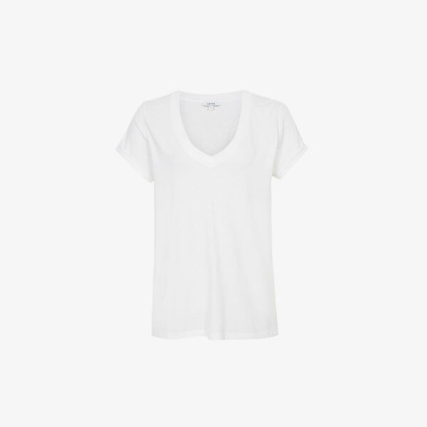 Футболка Luana из хлопкового джерси с V-образным вырезом Reiss, белый
Футболка Luana из хлопкового джерси с V-образным вырезом Reiss, белый