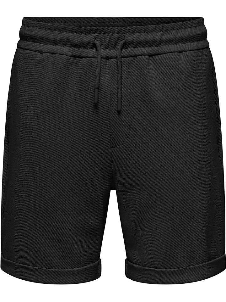 Тканевые шорты ONLY & SONS, черный 
Тканевые шорты ONLY & SONS, черный