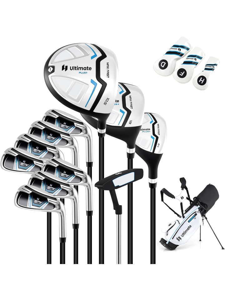 COSTWAY Полный мужской набор клюшек для гольфа белого цвета
COSTWAY Полный мужской набор клюшек для гольфа белого цвета