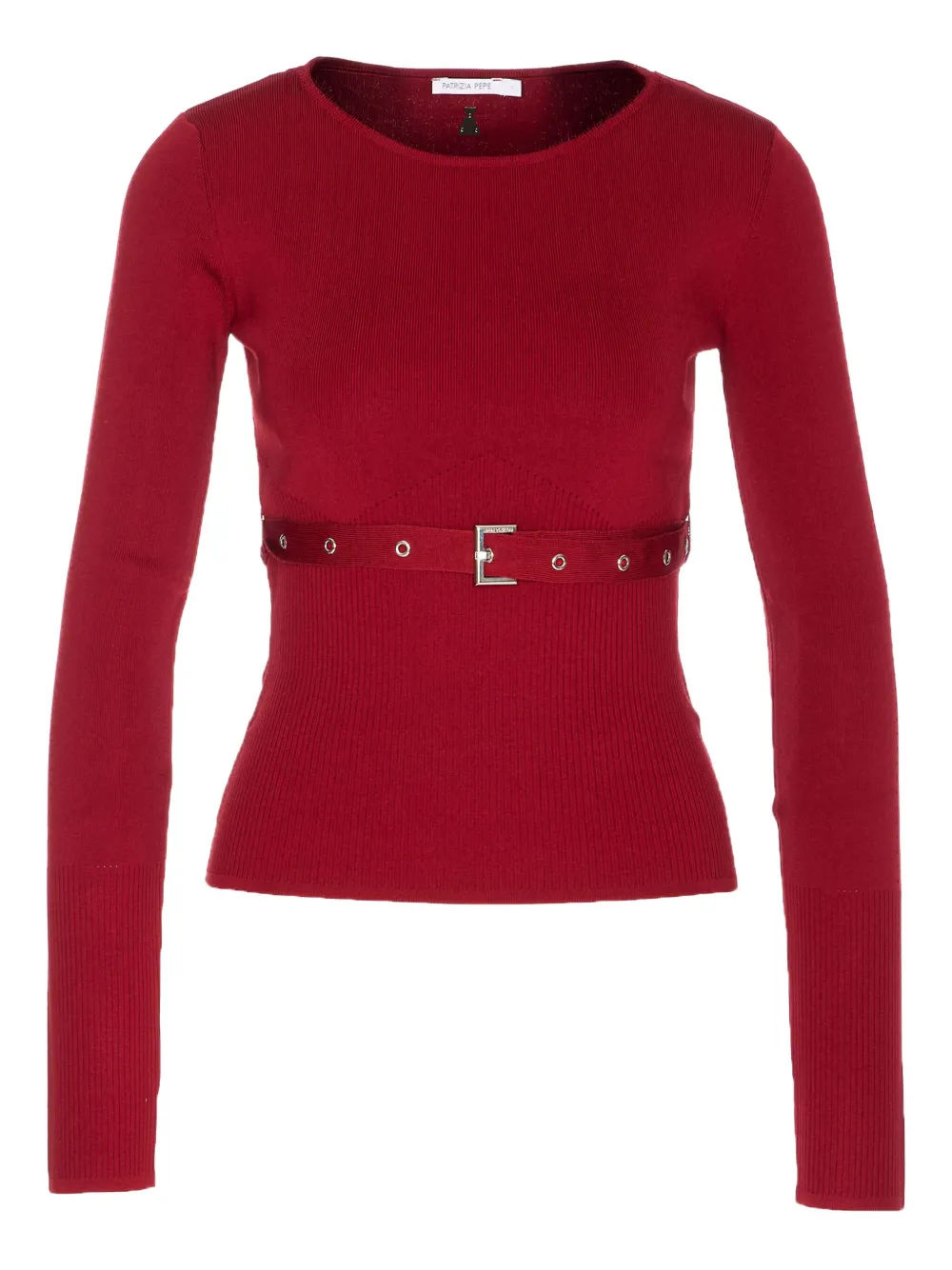 Свитер с ребристым поясом Patrizia Pepe, красный
Свитер с ребристым поясом Patrizia Pepe, красный