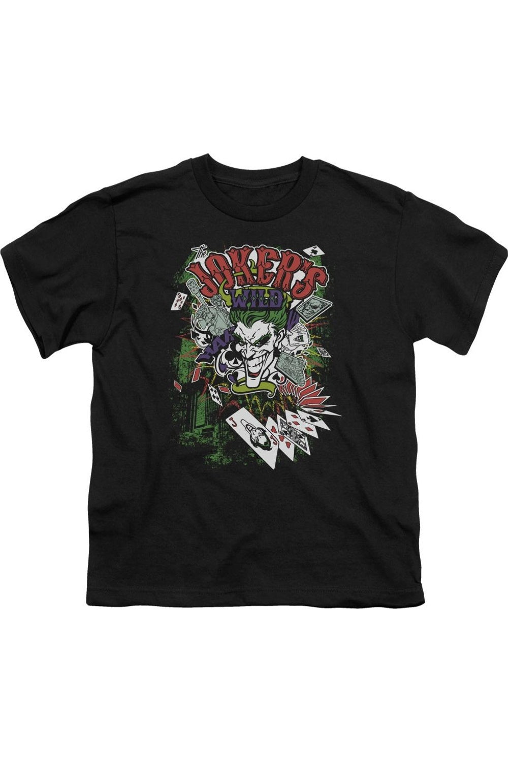 Футболка с коротким рукавом для детей Batman "Дикий Джокер" Gildan, черный
Футболка с коротким рукавом для детей Batman "Дикий Джокер" Gildan, черный