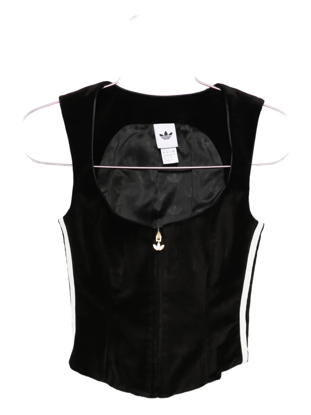 Велюровый корсет на молнии спереди adidas, черный
Велюровый корсет на молнии спереди adidas, черный