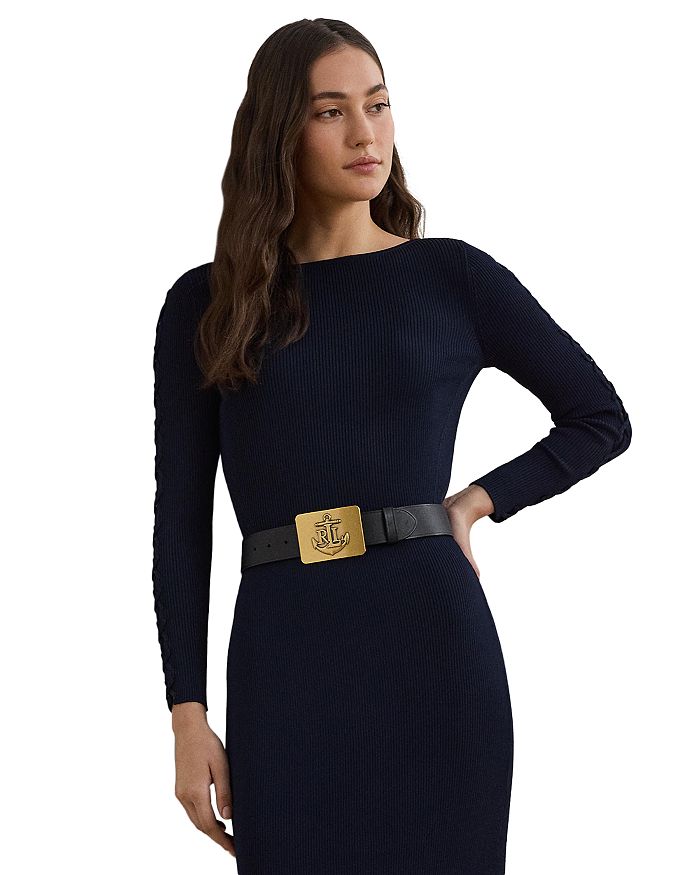 Свитер с вырезом лодочкой из рубчатой вязки Ralph Lauren, синий
Свитер с вырезом лодочкой из рубчатой вязки Ralph Lauren, синий