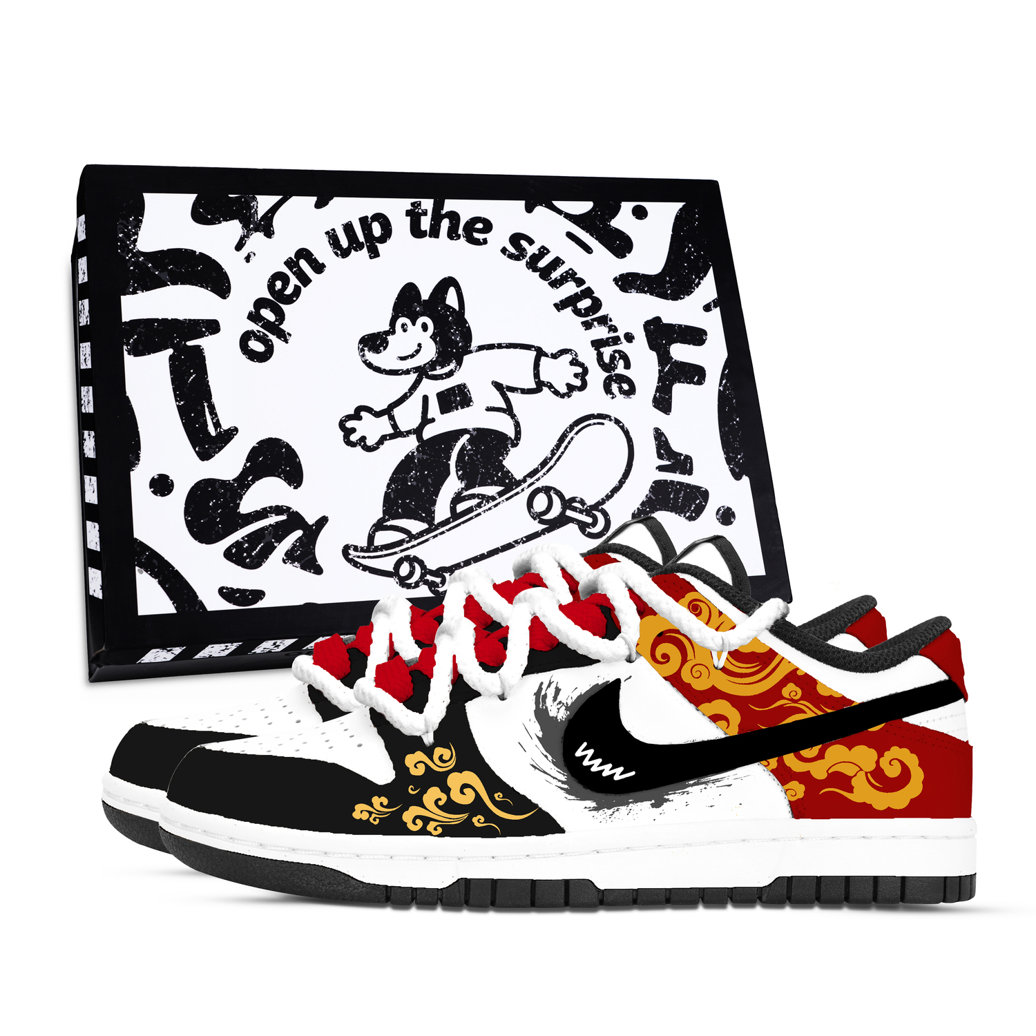 Кроссовки для скейтбординга Dunk Hongrui Yunze Box устойчивые к истиранию низкие унисекс Black White Red Nike, черный белый красный
Кроссовки для скейтбординга Dunk Hongrui Yunze Box устойчивые к истиранию низкие унисекс Black White Red Nike, черный белый красный