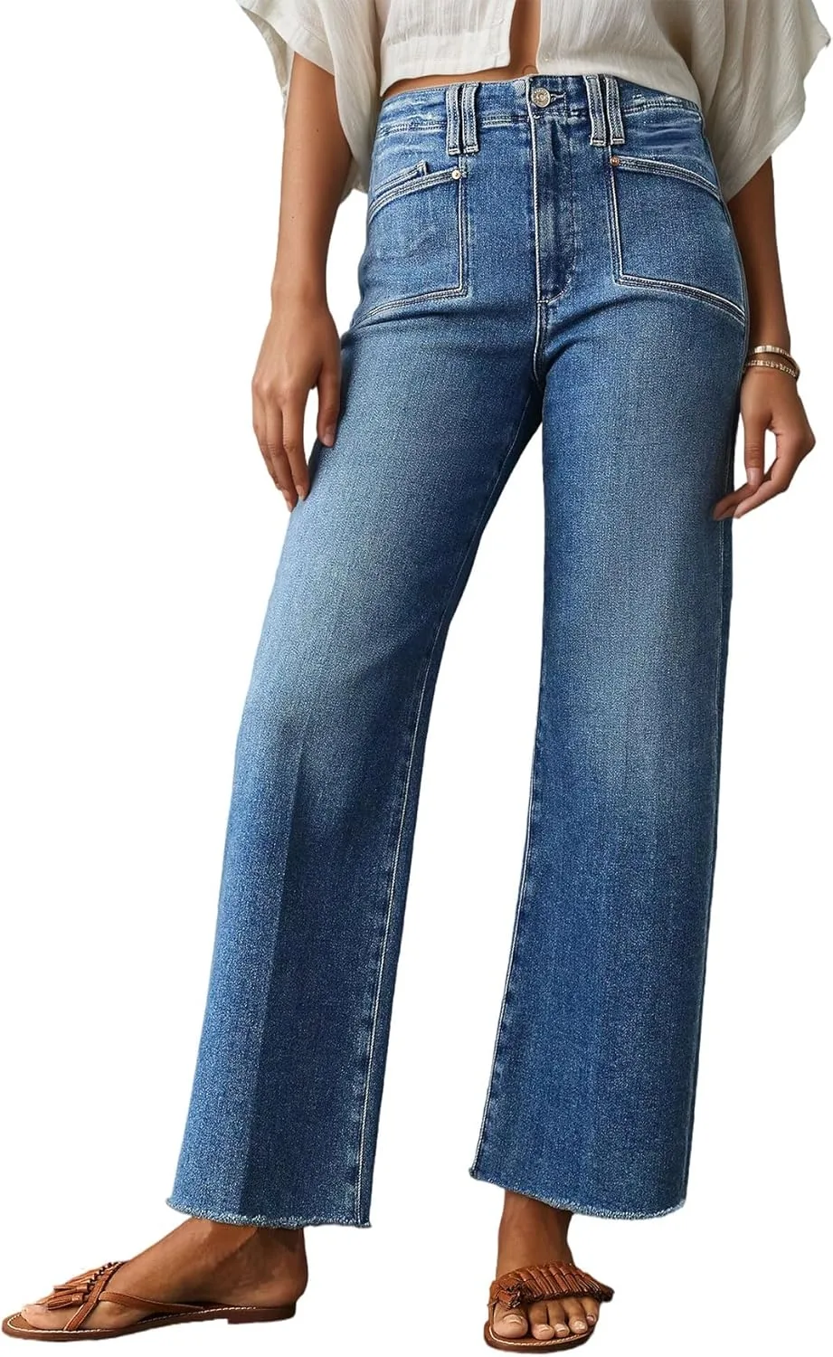 Kedera Women's Wide Leg High Waisted Jeans Stretchy Straight Leg Mom Jeans
Kedera Women's Wide Leg High Waisted Jeans Stretchy Straight Leg Mom Jeans