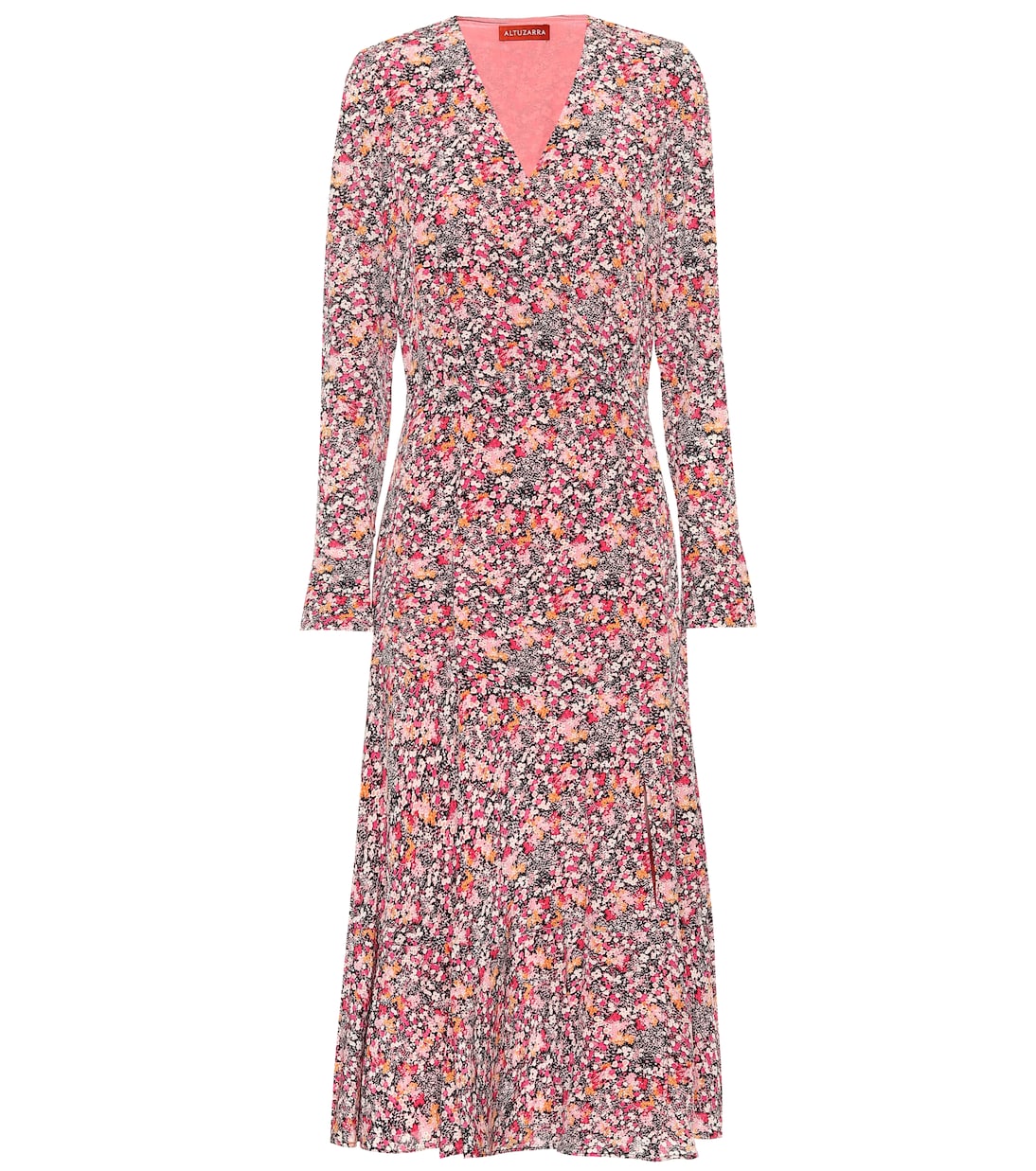 Шелковое платье-миди с цветочным принтом Martha Altuzarra, Dragon Fruit 
Шелковое платье-миди с цветочным принтом Martha Altuzarra, Dragon Fruit