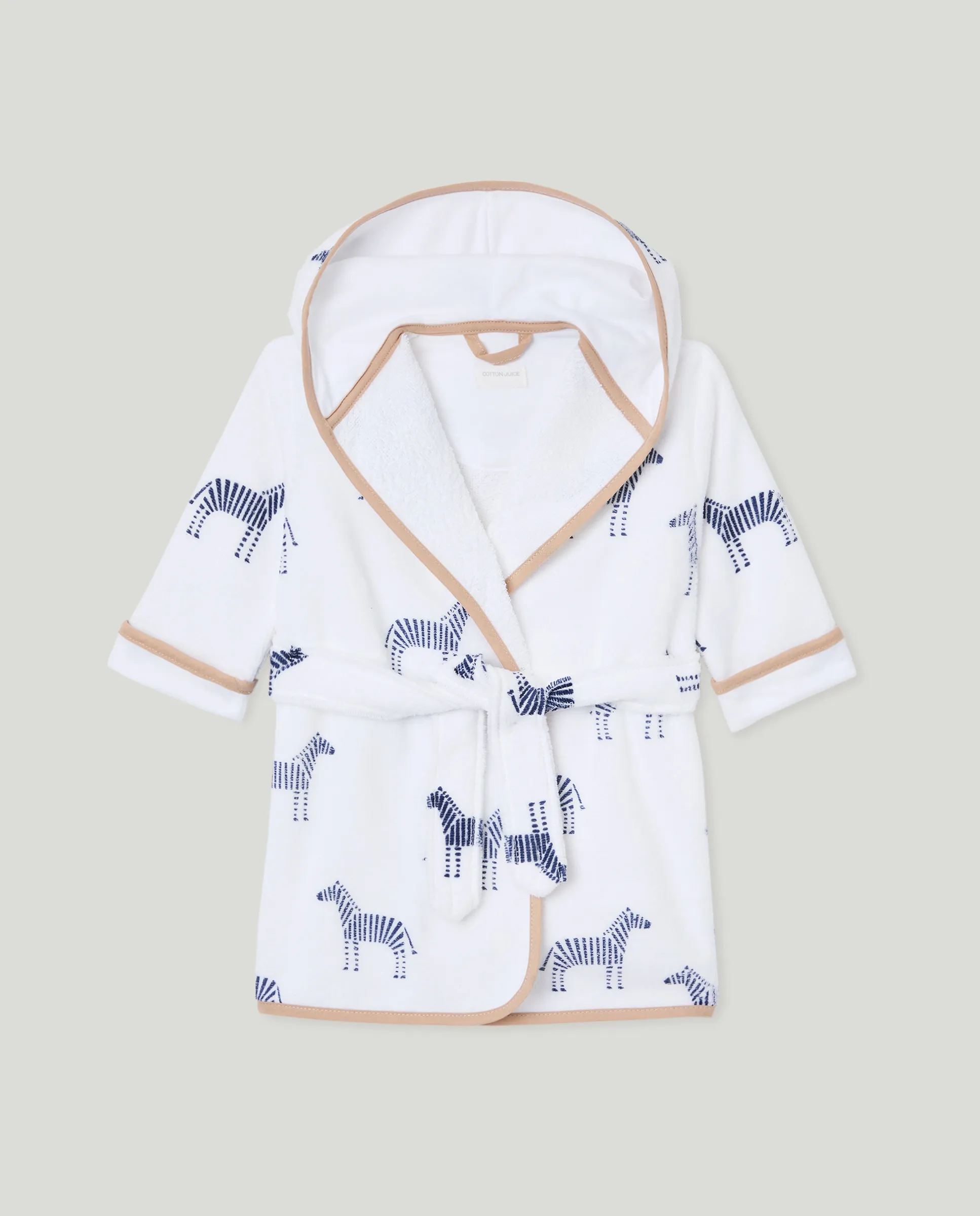 Детский халат с принтом зебры для мальчика Cotton Juice, белый
Детский халат с принтом зебры для мальчика Cotton Juice, белый