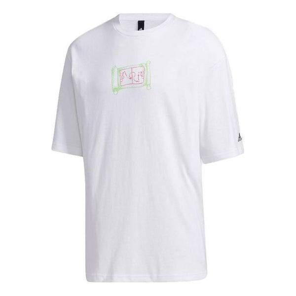 Футболка adidas Multi-Color Printing Pattern Round Neck Short Sleeve White, мультиколор 
Футболка adidas Multi-Color Printing Pattern Round Neck Short Sleeve White, мультиколор