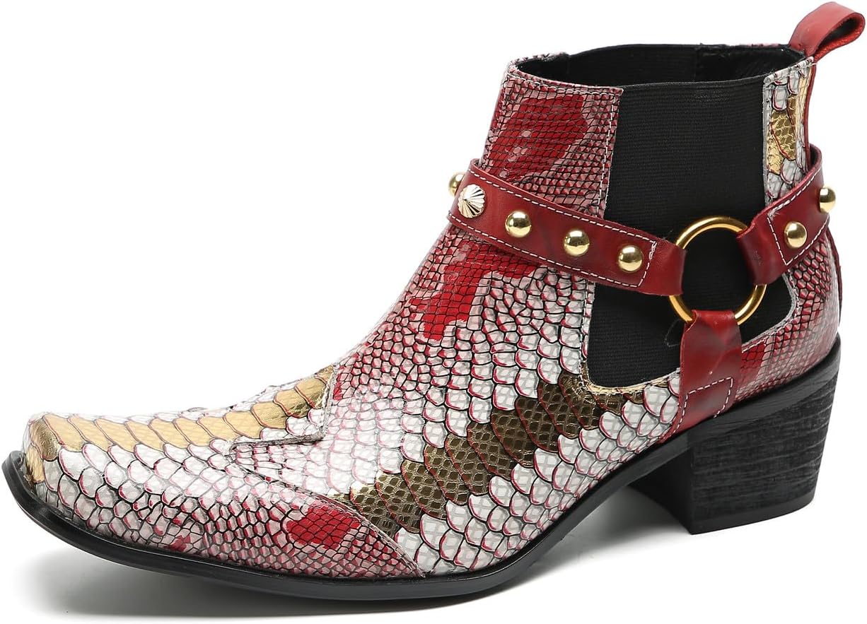 Мужские Ботинки Santimon Chelsea для Вечеринки, Повседневные, Квадратный Носок, Ковбойские Ботинки, Модные, Удобные, С Пуговицами и Бусинами, Западные Ботинки до Лодыжки для Мужчин, красный
Мужские Ботинки Santimon Chelsea для Вечеринки, Повседневные, Квадратный Носок, Ковбойские Ботинки, Модные, Удобные, С Пуговицами и Бусинами, Западные Ботинки до Лодыжки для Мужчин, красный