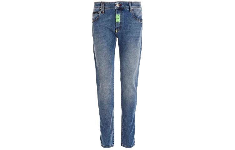 Филип Плейн Скинни Джинсы с Логотипом, Синие
Филип Плейн Скинни Джинсы с Логотипом, Синие