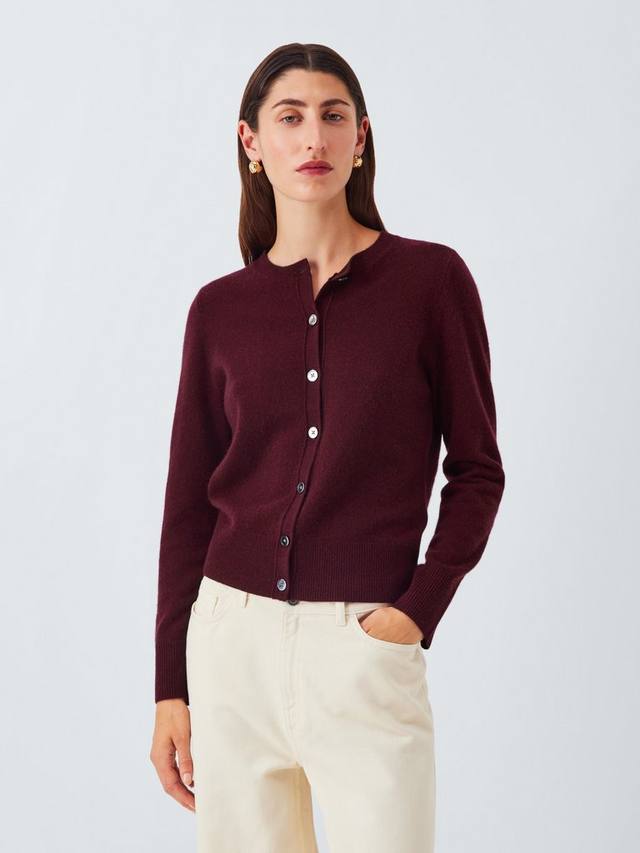 Кашемировый кардиган с воротником-стойкой John Lewis, Burgundy
Кашемировый кардиган с воротником-стойкой John Lewis, Burgundy