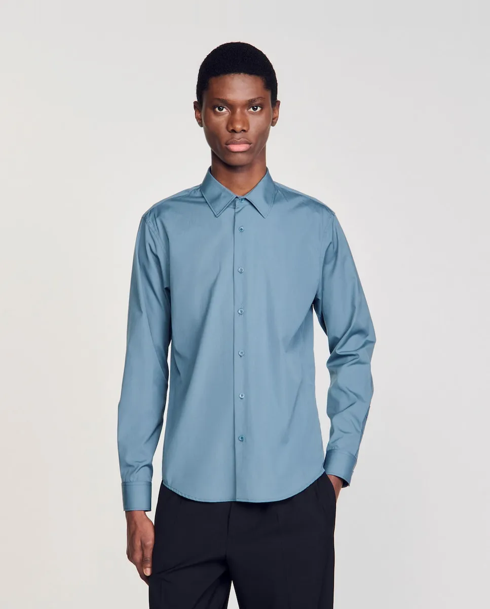 Мужская однотонная рубашка Sandro, синий
Мужская однотонная рубашка Sandro, синий