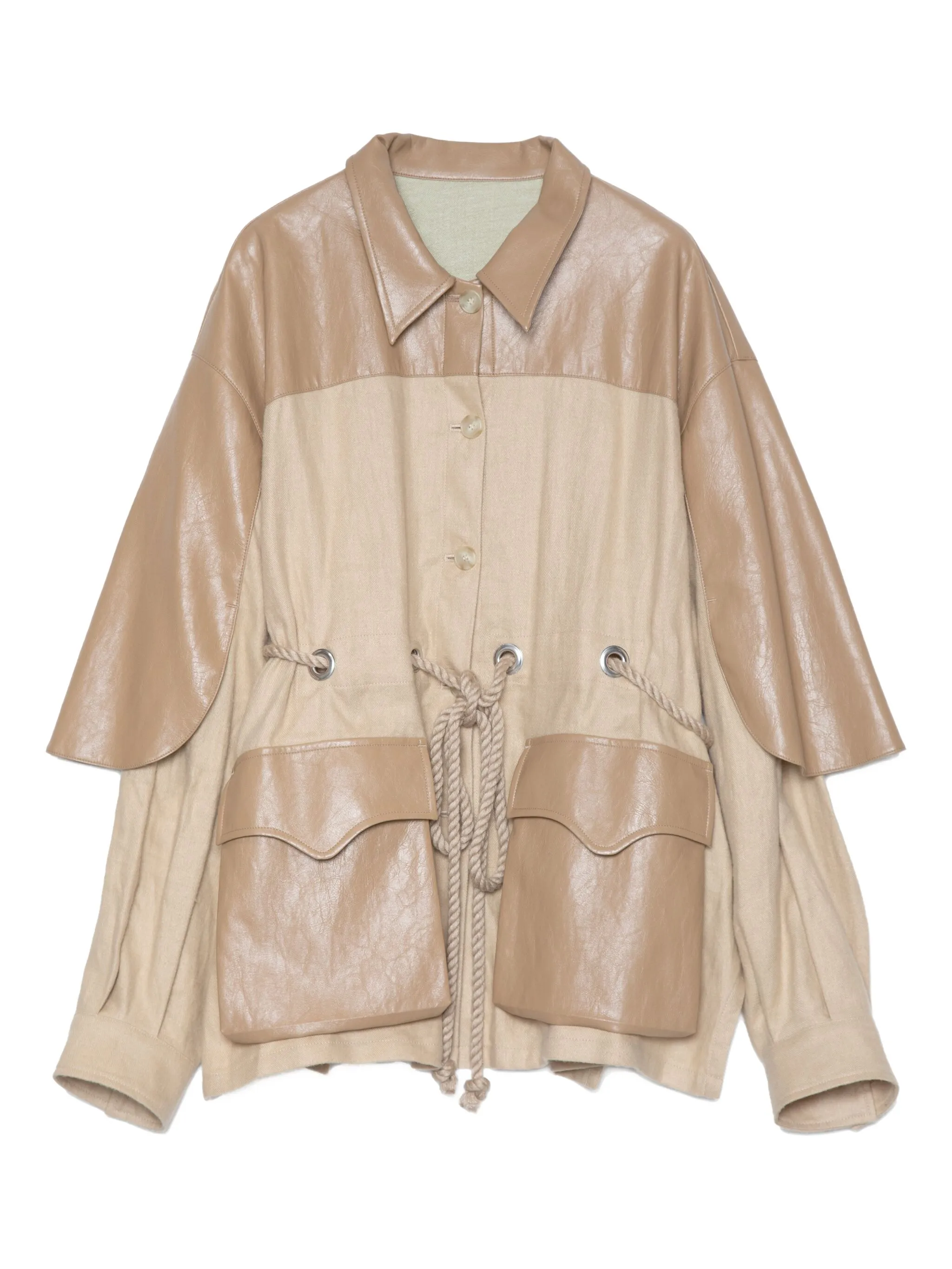 Топ со вставками Muller Of Yoshiokubo, бежевый
Топ со вставками Muller Of Yoshiokubo, бежевый