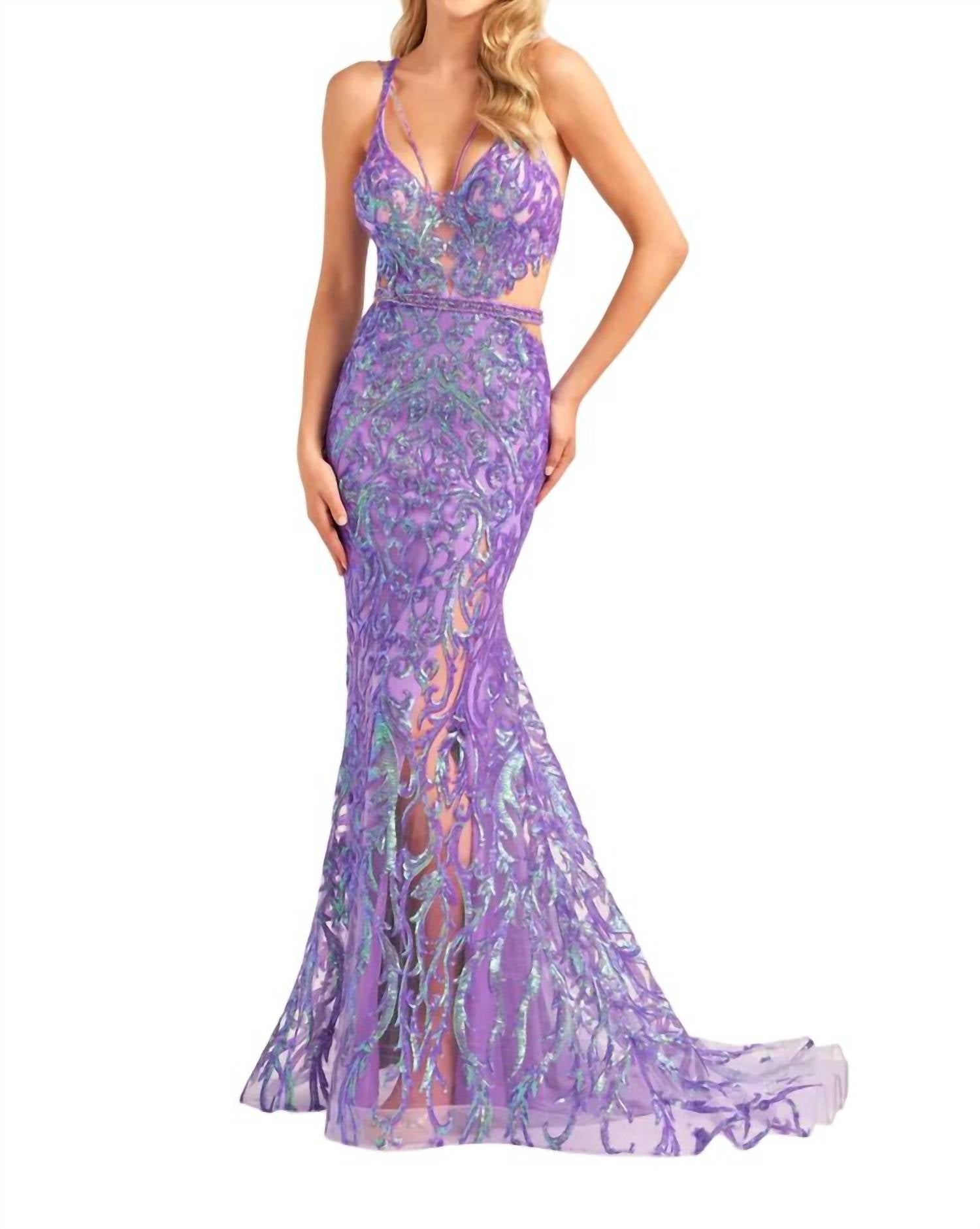 Платье для выпускного вечера с открытой спиной и вырезами на талии в цвете ирис Ellie Wilde, Iris
Платье для выпускного вечера с открытой спиной и вырезами на талии в цвете ирис Ellie Wilde, Iris