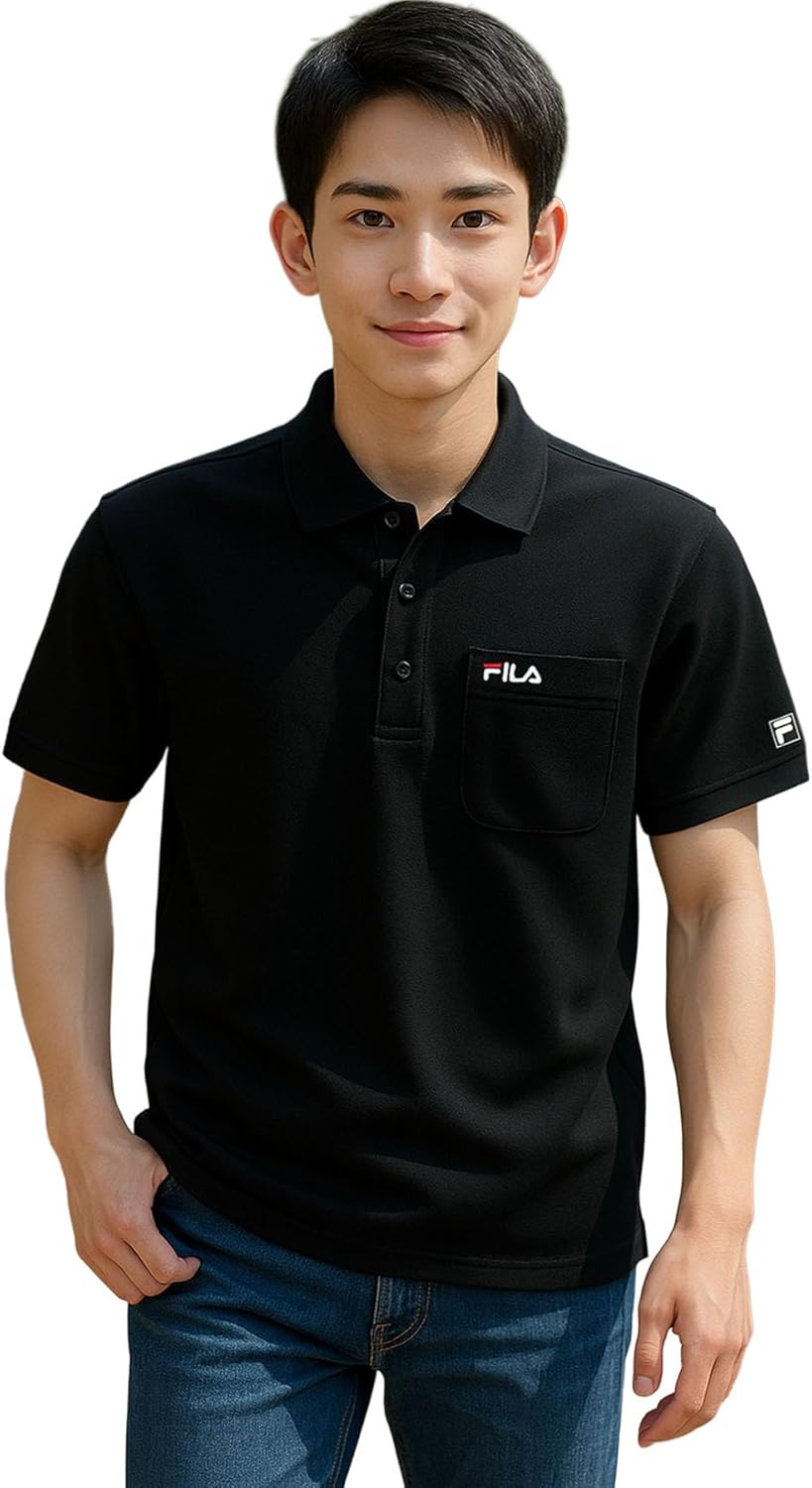 Мужская рубашка-поло FILA с коротким рукавом, ткань Dry-Dry, черный
Мужская рубашка-поло FILA с коротким рукавом, ткань Dry-Dry, черный