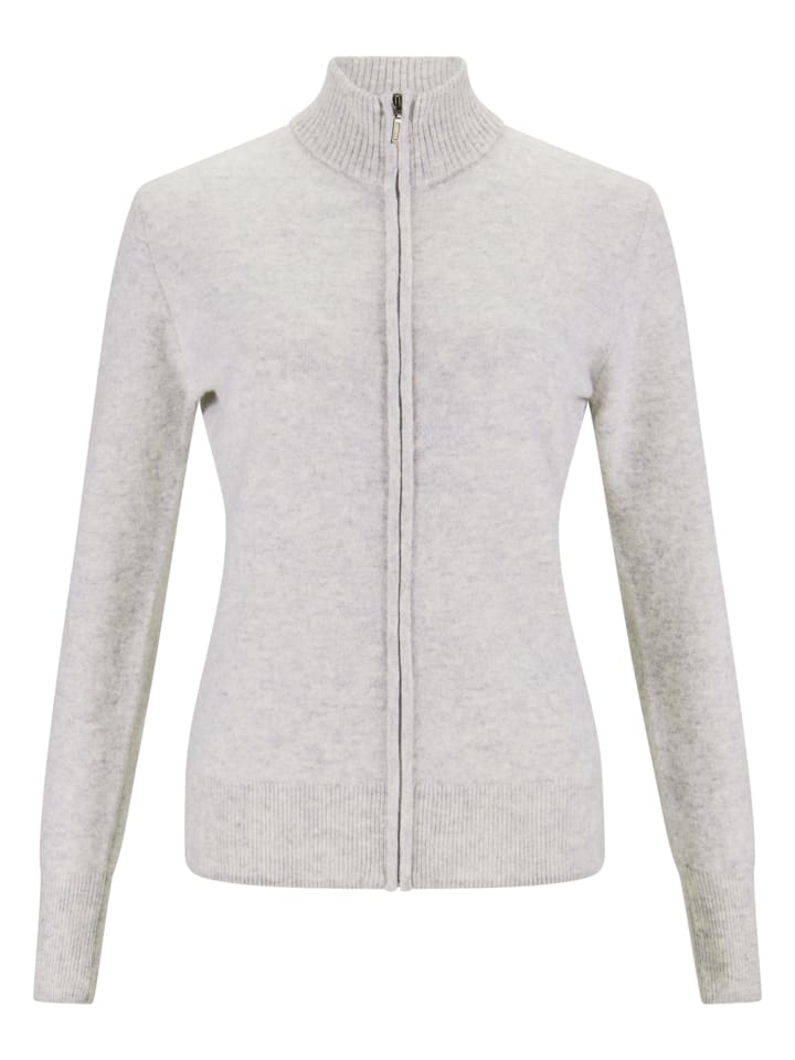 Кардиган на молнии светло-серого меланжевого цвета CASH-MERE.CH
Кардиган на молнии светло-серого меланжевого цвета CASH-MERE.CH
