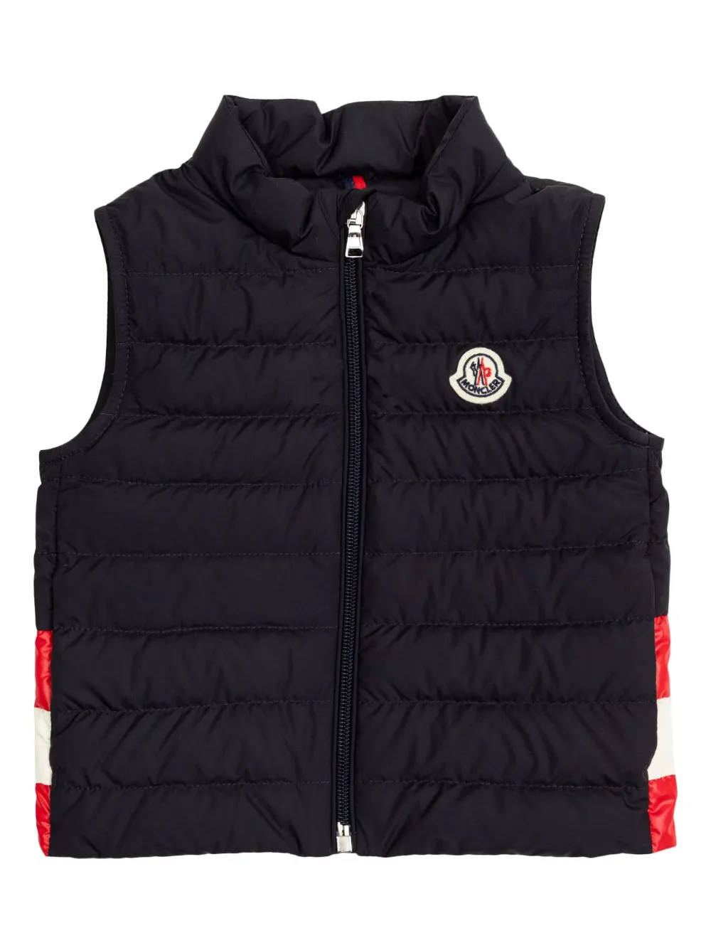 Дутый жилет с логотипом Moncler Enfant, синий 
Дутый жилет с логотипом Moncler Enfant, синий