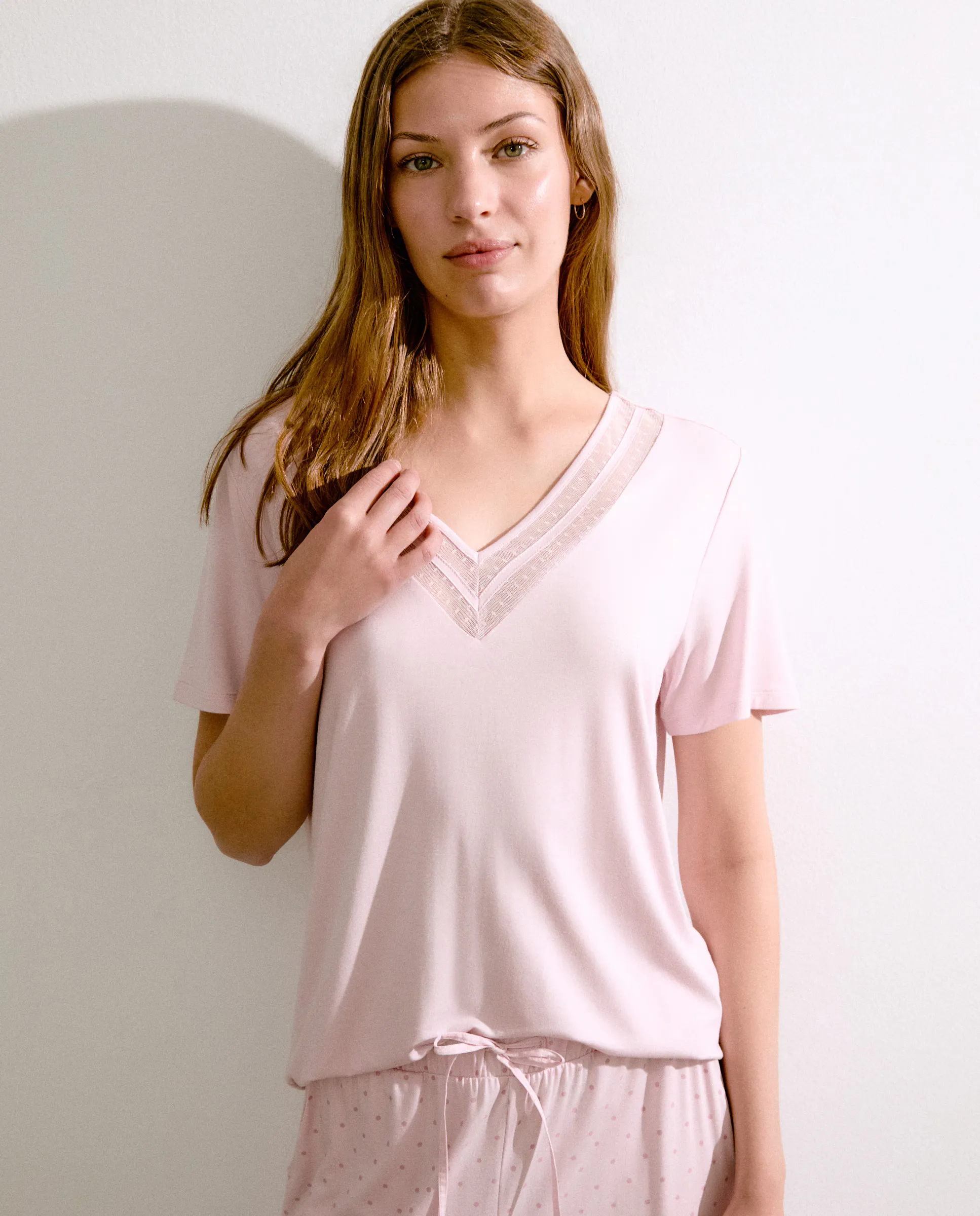 Женская пижамная футболка с коротким рукавом Énfasis, цвет Rosa claro
Женская пижамная футболка с коротким рукавом Énfasis, цвет Rosa claro