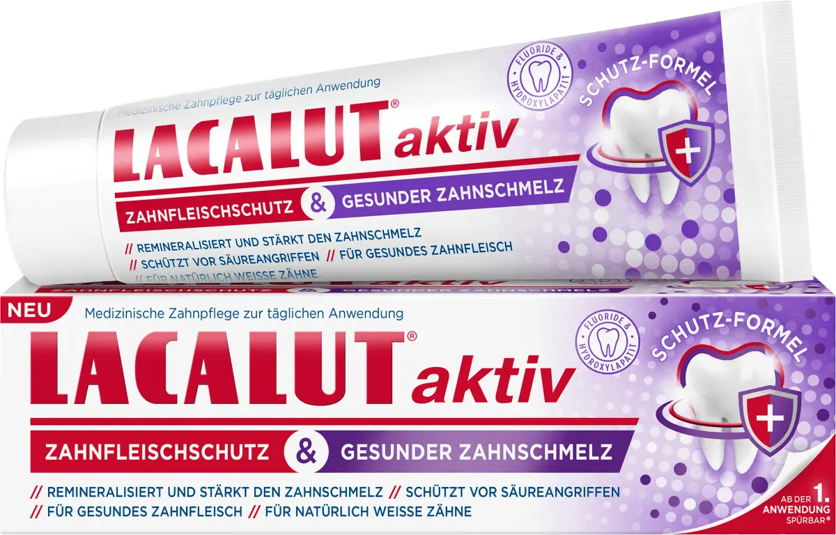 Зубная паста для активной защиты десен и усилителя Здоровая зубная эмаль 75 мл. Lacalut