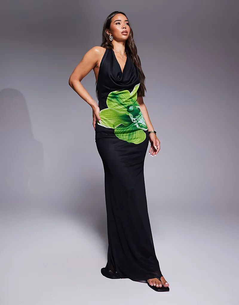 Платье макси ASOS DESIGN с глубоким вырезом и лифом-халтер с лаймовым цветочным принтом
Платье макси ASOS DESIGN с глубоким вырезом и лифом-халтер с лаймовым цветочным принтом