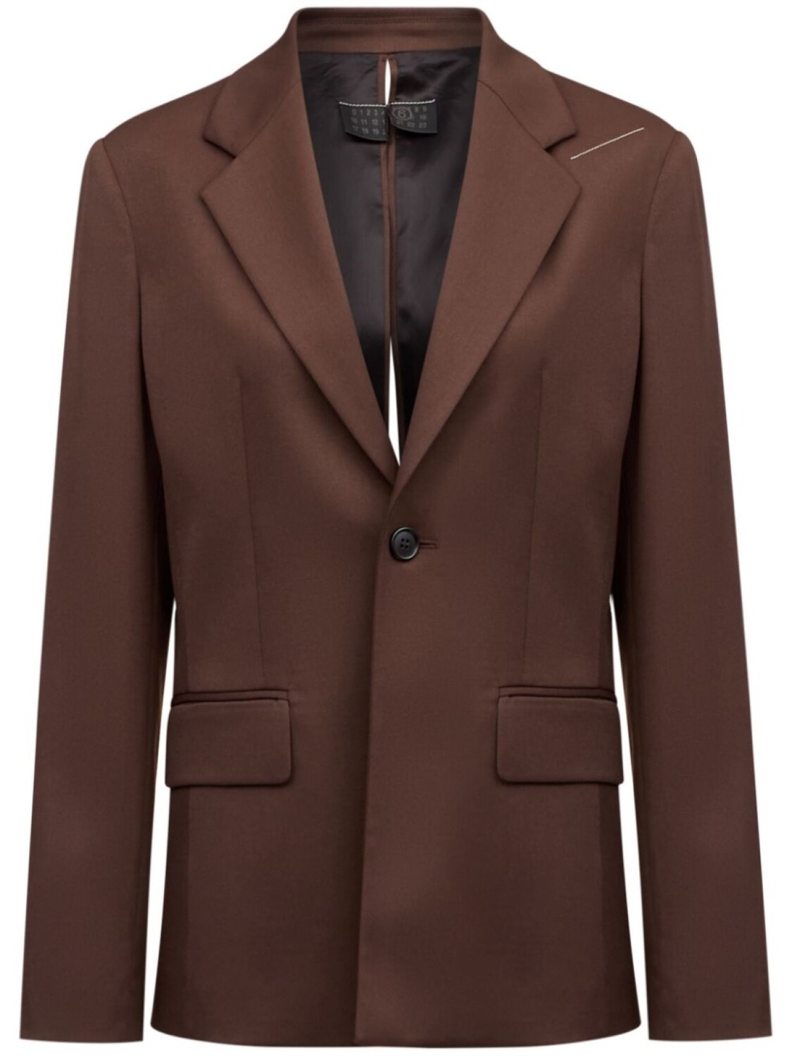 Блейзер с одинарным швом MM6 Maison Margiela, коричневый
Блейзер с одинарным швом MM6 Maison Margiela, коричневый
