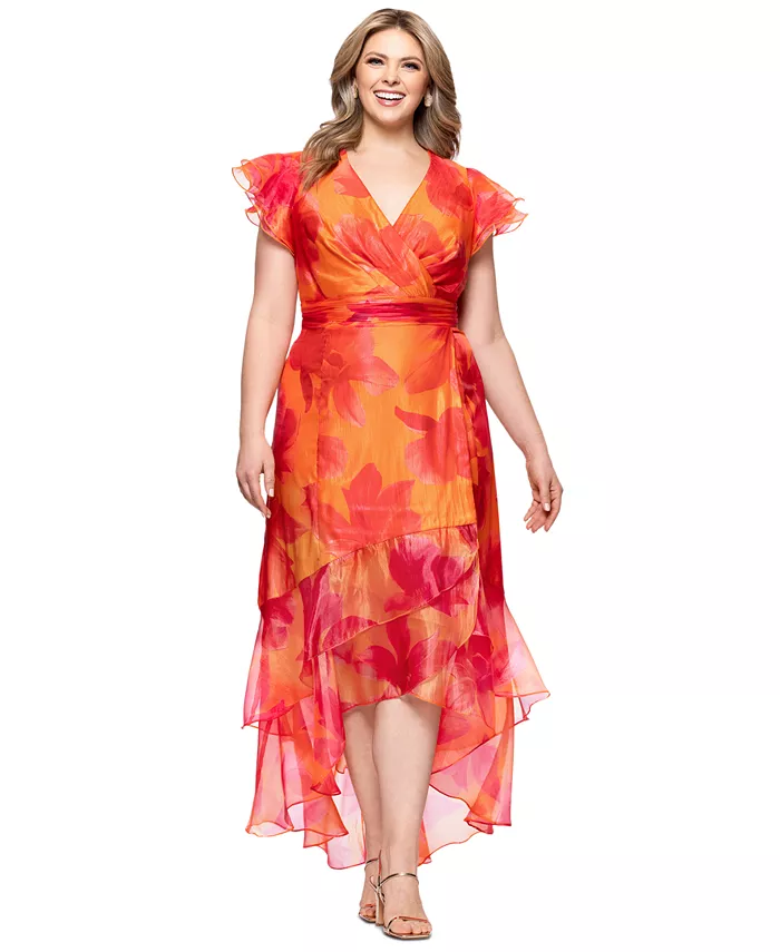 Платье больших размеров из шифона с цветочным принтом и асимметричным лифом XSCAPE, мультиколор
Платье больших размеров из шифона с цветочным принтом и асимметричным лифом XSCAPE, мультиколор