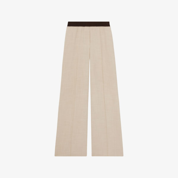 Брюки широкие Reiss Wilde с высокой посадкой, бежевый 
Брюки широкие Reiss Wilde с высокой посадкой, бежевый