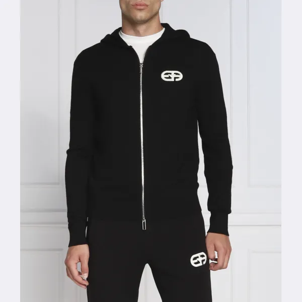 Шерстяная толстовка узкого кроя Emporio Armani, черный
Шерстяная толстовка узкого кроя Emporio Armani, черный