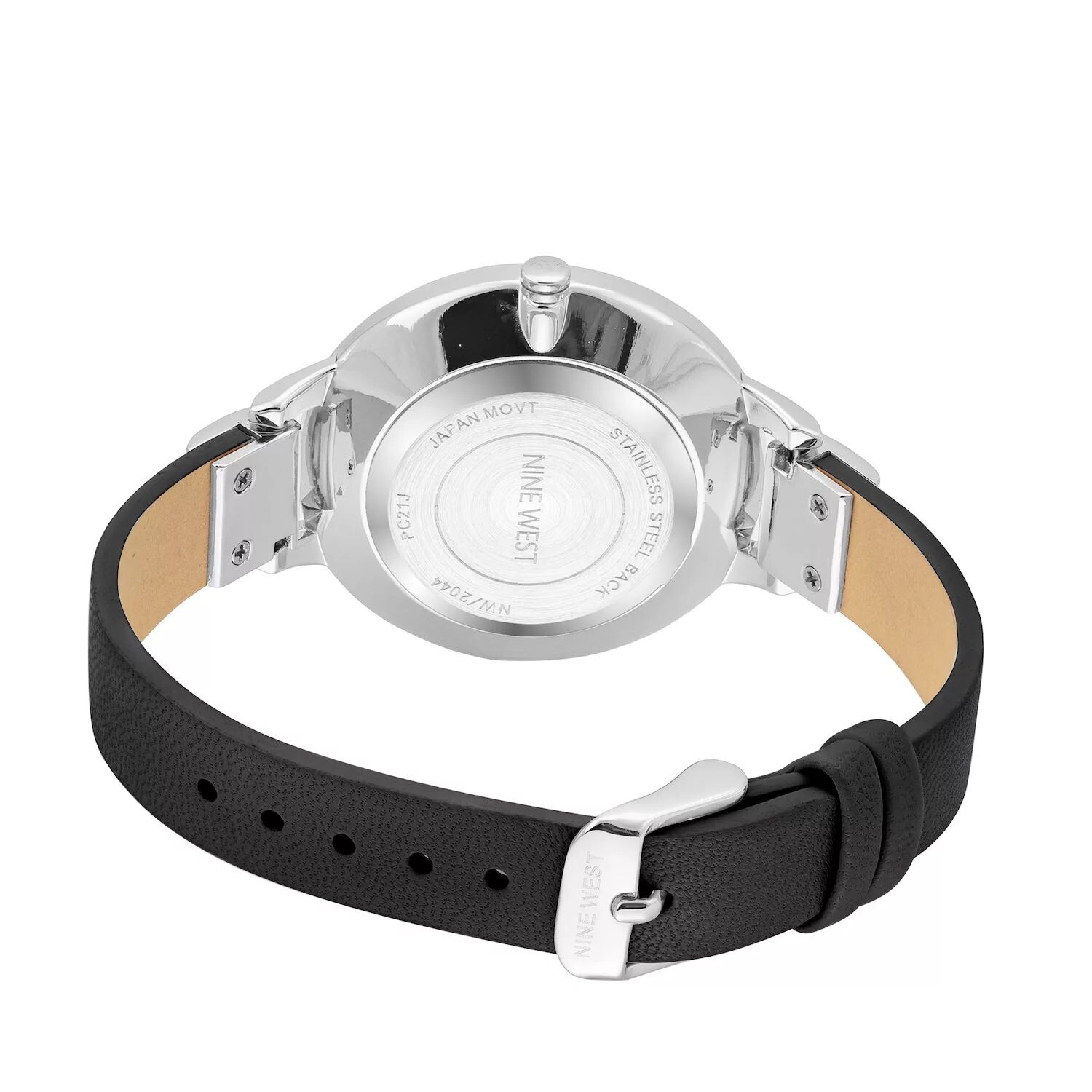 Женские часы с черным ремешком и цветочным циферблатом Nine West
Женские часы с черным ремешком и цветочным циферблатом Nine West