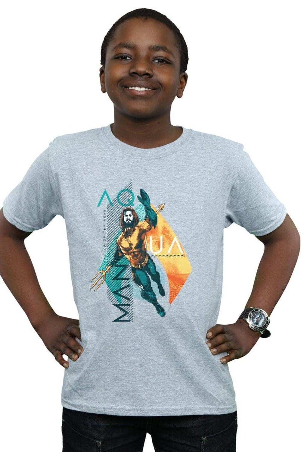 Футболка с тропическим значком «Аквамен» DC Comics, серый
Футболка с тропическим значком «Аквамен» DC Comics, серый