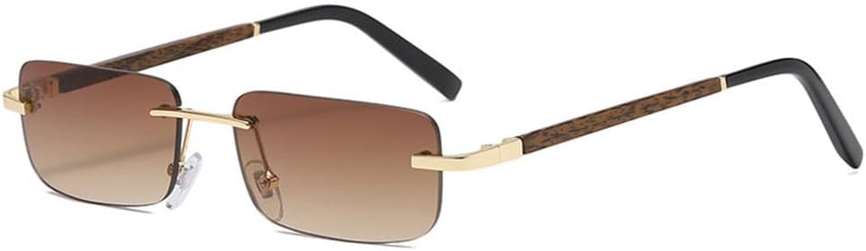 Модные маленькие прямоугольные солнцезащитные очки без оправы с градиентным переходом цвета для женщин, винтажные очки с имитацией древесной текстуры для мужчин, солнцезащитные очки UV400 TKKTLLT, Tea Gradient
Модные маленькие прямоугольные солнцезащитные очки без оправы с градиентным переходом цвета для женщин, винтажные очки с имитацией древесной текстуры для мужчин, солнцезащитные очки UV400 TKKTLLT, Tea Gradient