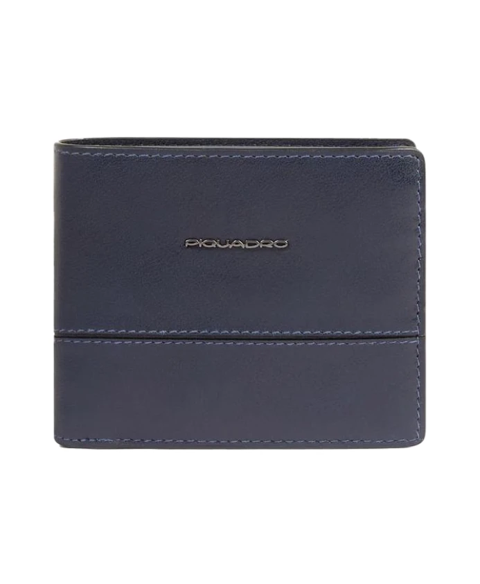 Мужской кожаный кошелек с откидным окошком для удостоверения личности, отделениями для монет и карт, с защитой от RFID-сканирования. Piquadro, синий
Мужской кожаный кошелек с откидным окошком для удостоверения личности, отделениями для монет и карт, с защитой от RFID-сканирования. Piquadro, синий