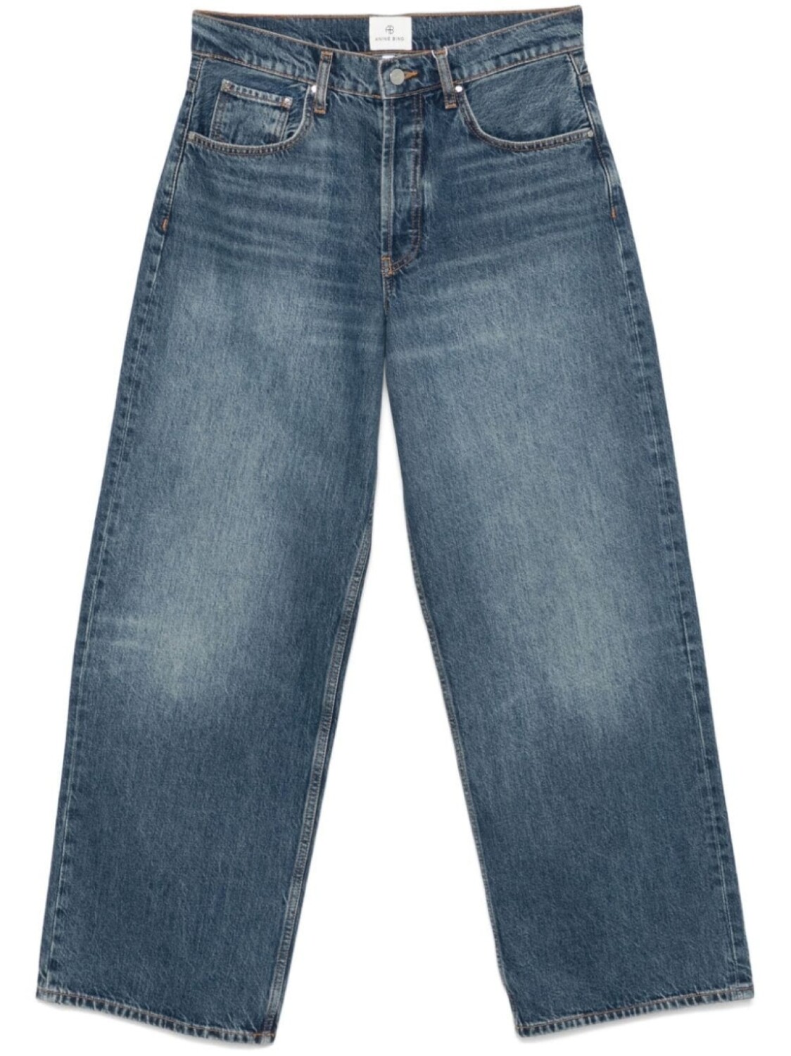Джинсы с широкими штанинами ANINE BING, синий
Джинсы с широкими штанинами ANINE BING, синий