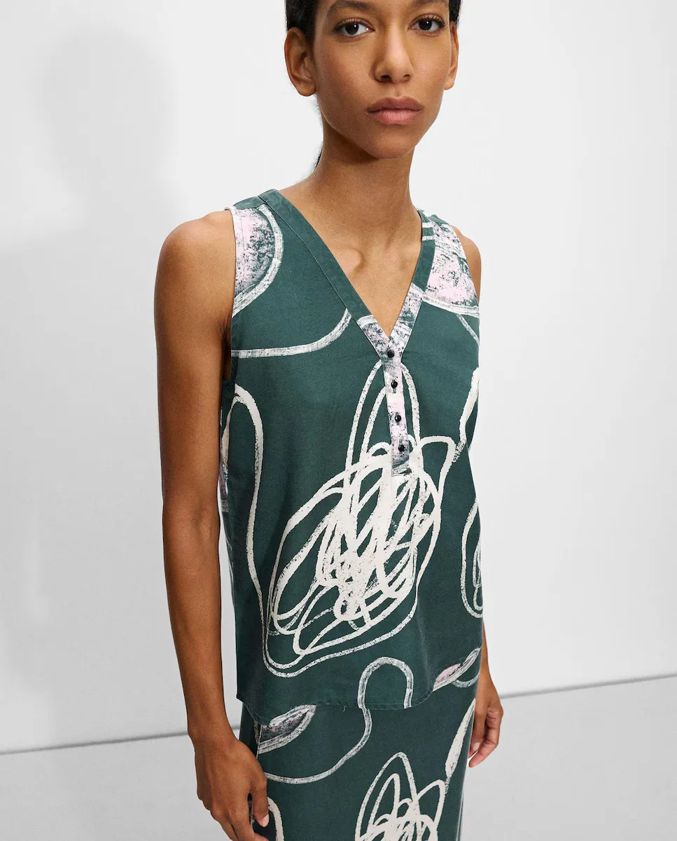 Женский топ без рукавов с V-образным вырезом Parfois, зеленый
Женский топ без рукавов с V-образным вырезом Parfois, зеленый