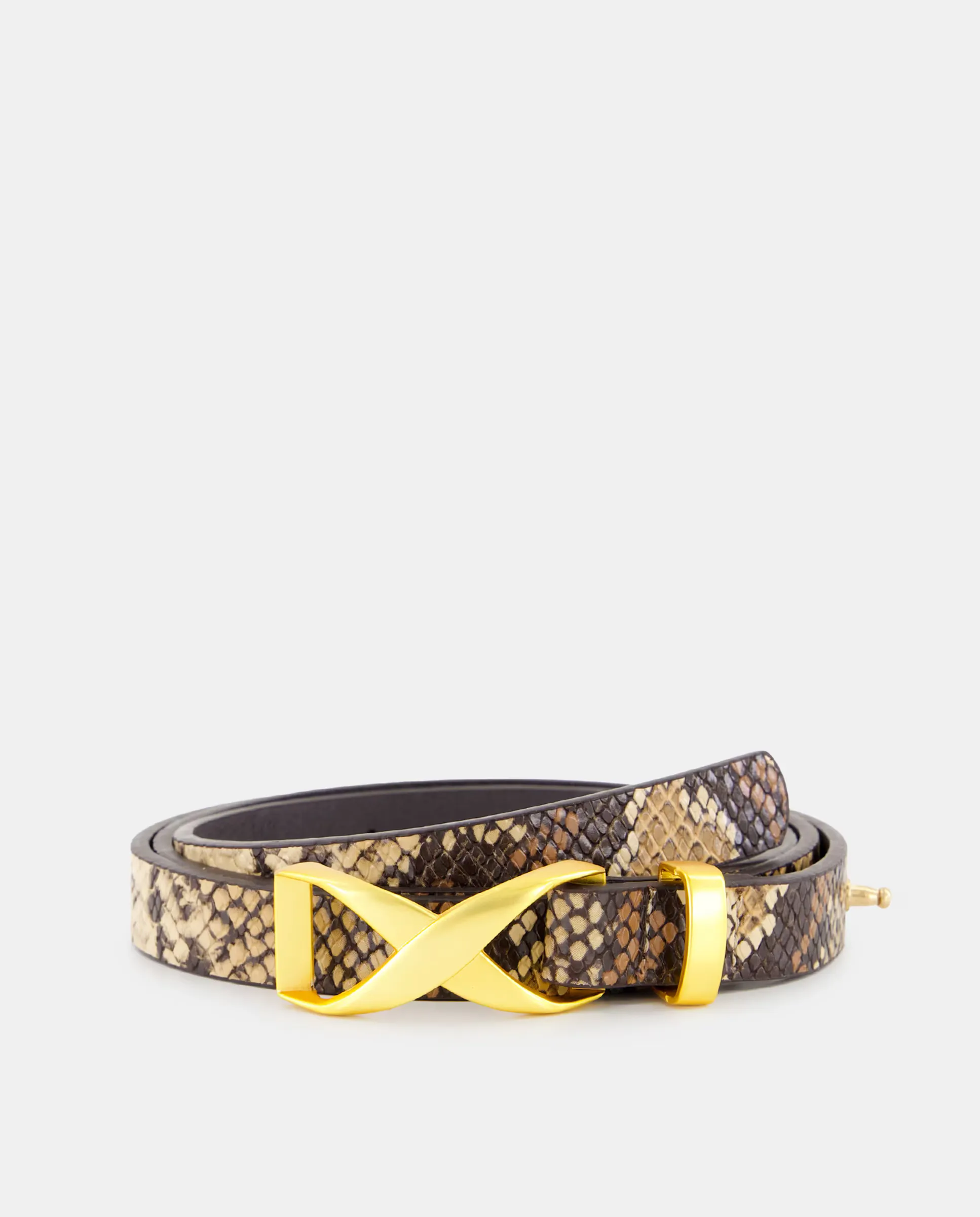 Тонкий ремень с принтом змеи Tintoretto, коричневый
Тонкий ремень с принтом змеи Tintoretto, коричневый