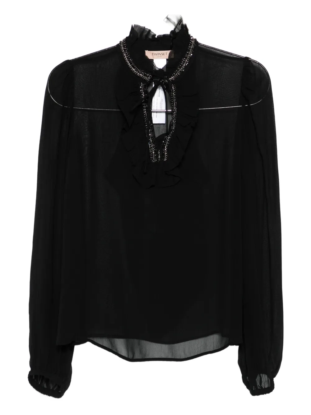 Блузка с оборками и декором TWINSET, черный
Блузка с оборками и декором TWINSET, черный
