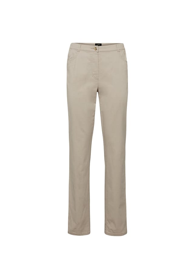 Брюки Carla из мягкого эластичного и удобного материала. Goldner, бежевый 
Брюки Carla из мягкого эластичного и удобного материала. Goldner, бежевый