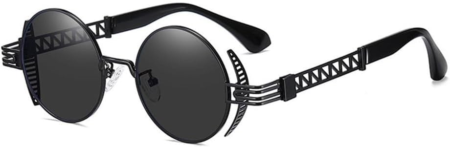 Круглые солнцезащитные очки в стиле стимпанк для мужчин и женщин, ретро, металлические аксессуары, защита от УФ-излучения UV400, зеркальные, в стиле панк TYUVIVO, 1 Black Black
Круглые солнцезащитные очки в стиле стимпанк для мужчин и женщин, ретро, металлические аксессуары, защита от УФ-излучения UV400, зеркальные, в стиле панк TYUVIVO, 1 Black Black