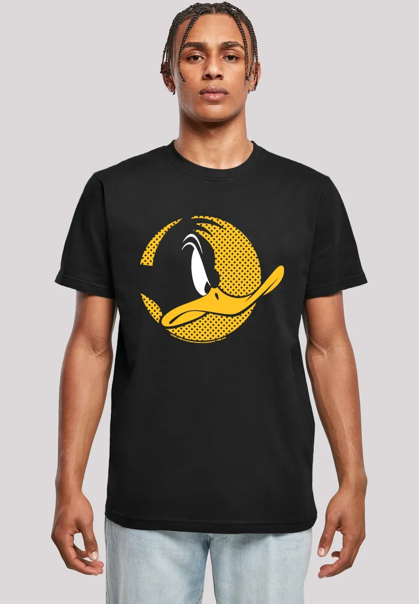 Футболка F4NT4STIC "Looney Tunes Daffy Duck Dotted Cartoon Logo", мужская, товары премиум-класса, стандартного кроя, базовая модель, с принтом, черный
Футболка F4NT4STIC "Looney Tunes Daffy Duck Dotted Cartoon Logo", мужская, товары премиум-класса, стандартного кроя, базовая модель, с принтом, черный